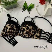 LEOPARD PRINT PADDED BRA