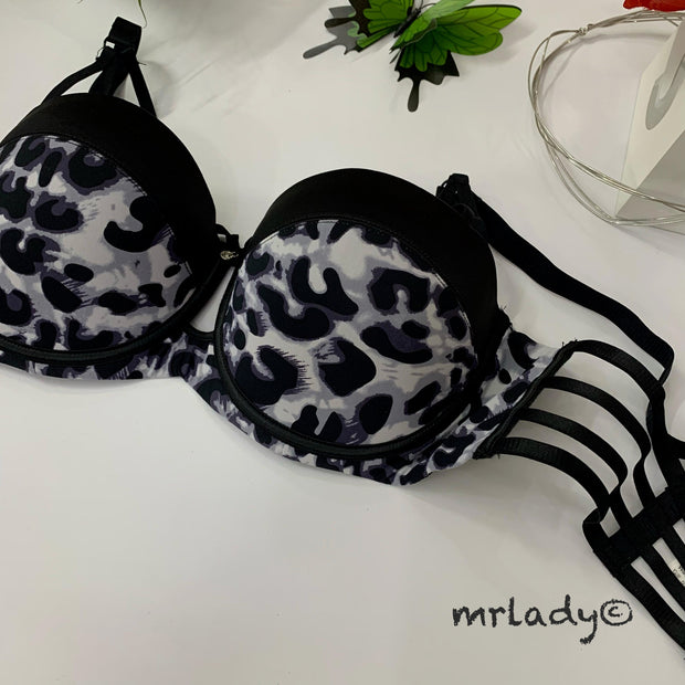 LEOPARD PRINT PADDED BRA