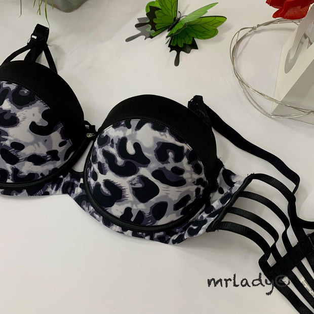 LEOPARD PRINT PADDED BRA