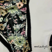FLORAL LOOP THIN PAD BRA SET
