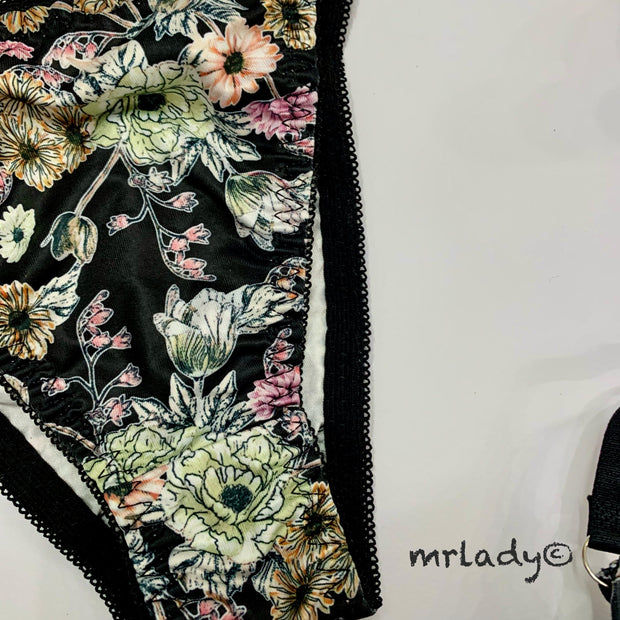 FLORAL LOOP THIN PAD BRA SET