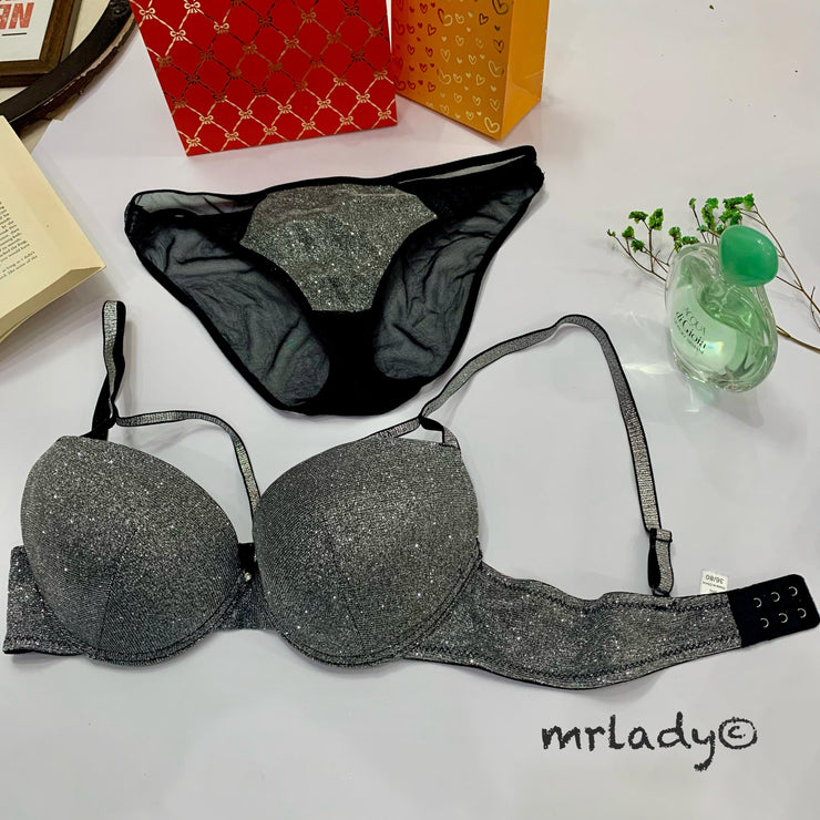 SHIMMER THIN PAD BRA SET