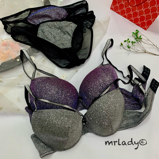 SHIMMER THIN PAD BRA SET