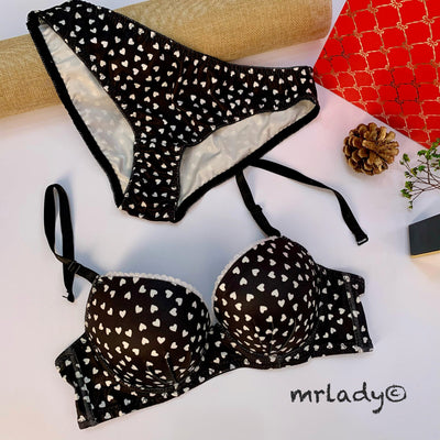 MINI HEARTS THIN PAD BRA SET