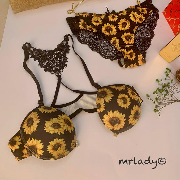 FRONT OPEN BUTTERFLY BRA SET