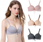 FRONT LACE SOFT PUSH UP BRA SET