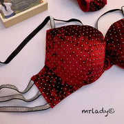 PEARL STONES BRA SET