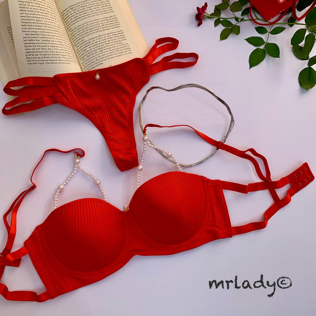 PEARLS CORDI BRA SET