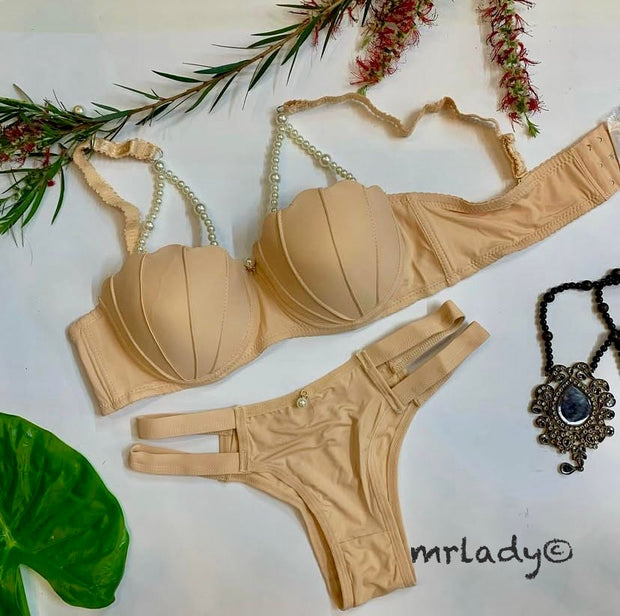 PEARLS THIN PAD BRA SET
