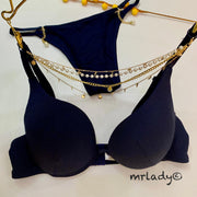 QUEEN NECKLACE THIN PAD BRA SET