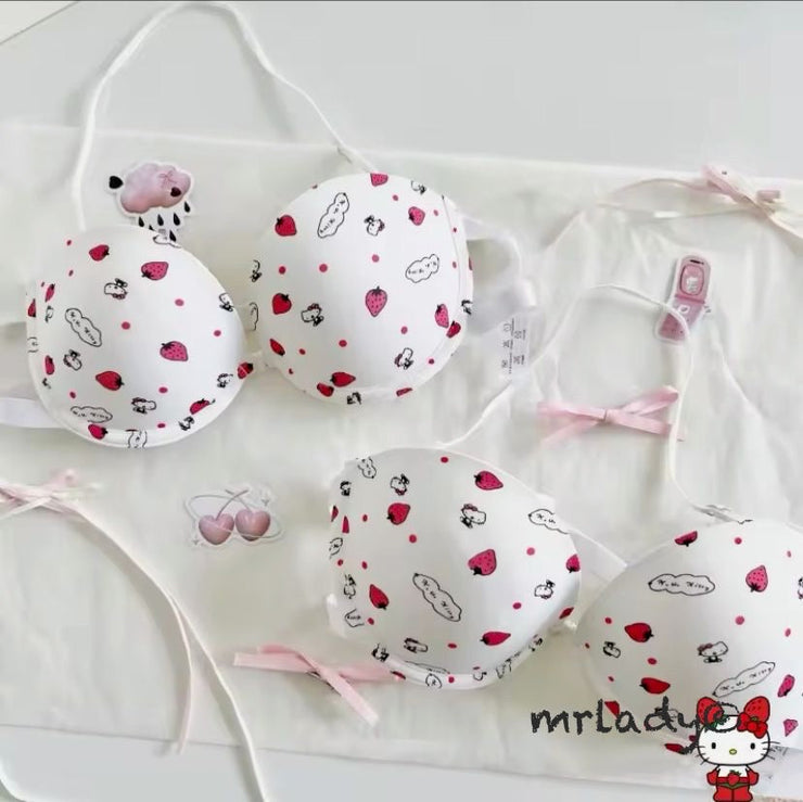 HELLO KITTY LIGHT PUSH UP BRA SET