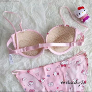 HELLO KITTY LIGHT PUSH UP BRA SET