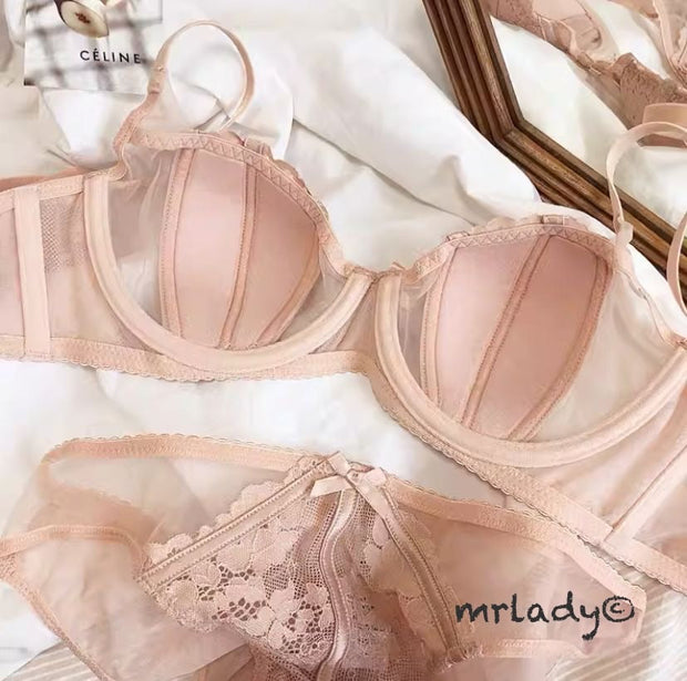 SEXY NET WIRED BRA SET