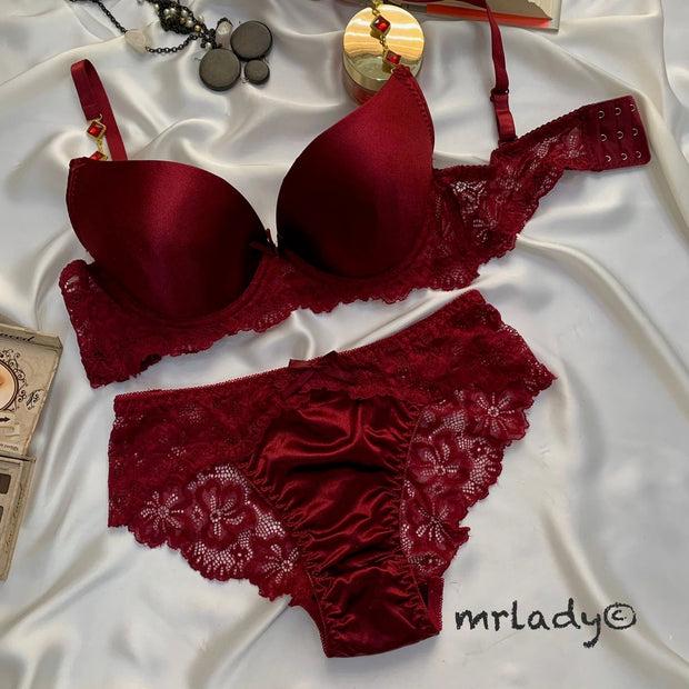 THIN PAD SILK BRA SET