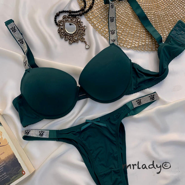 G STRING THIN PAD BRA SET