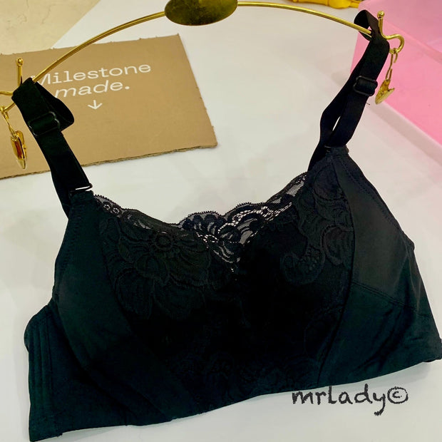 THIN PAD FLORAL FASHION BRA