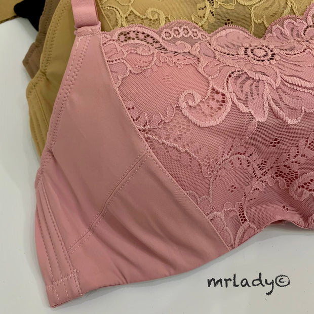 THIN PAD FLORAL FASHION BRA
