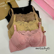 THIN PAD FLORAL FASHION BRA