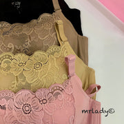 THIN PAD FLORAL FASHION BRA