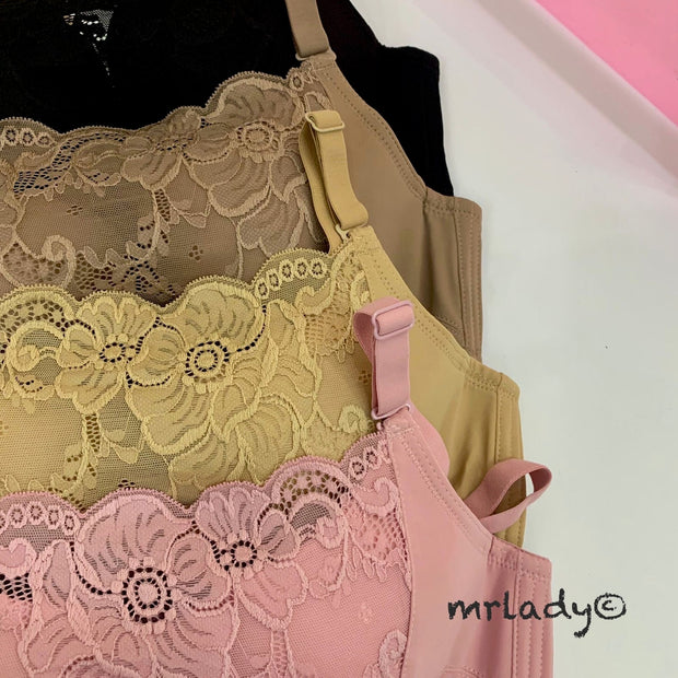 THIN PAD FLORAL FASHION BRA