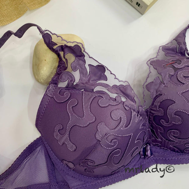LIGHT NET LACE PADDED BRA