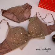 GLITTER THIN PAD BRA SET