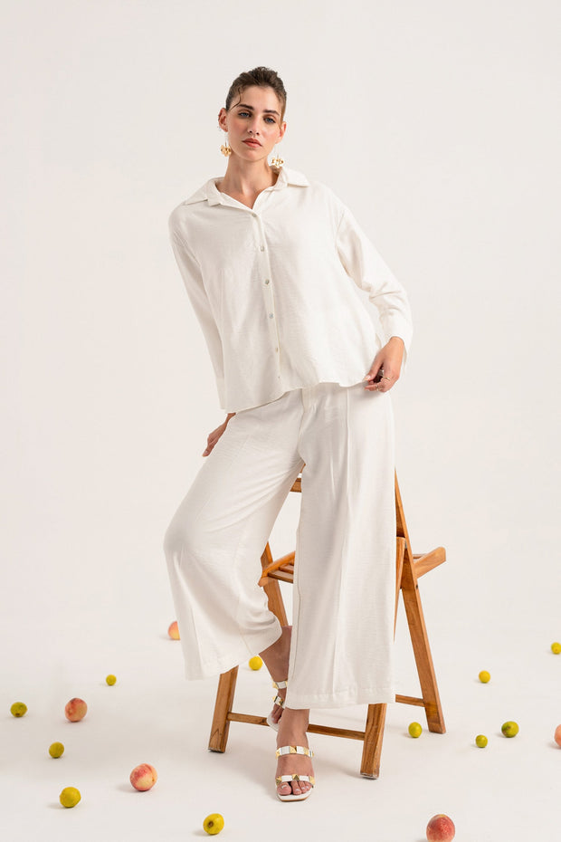 White Button-down Regular Fit Shirt