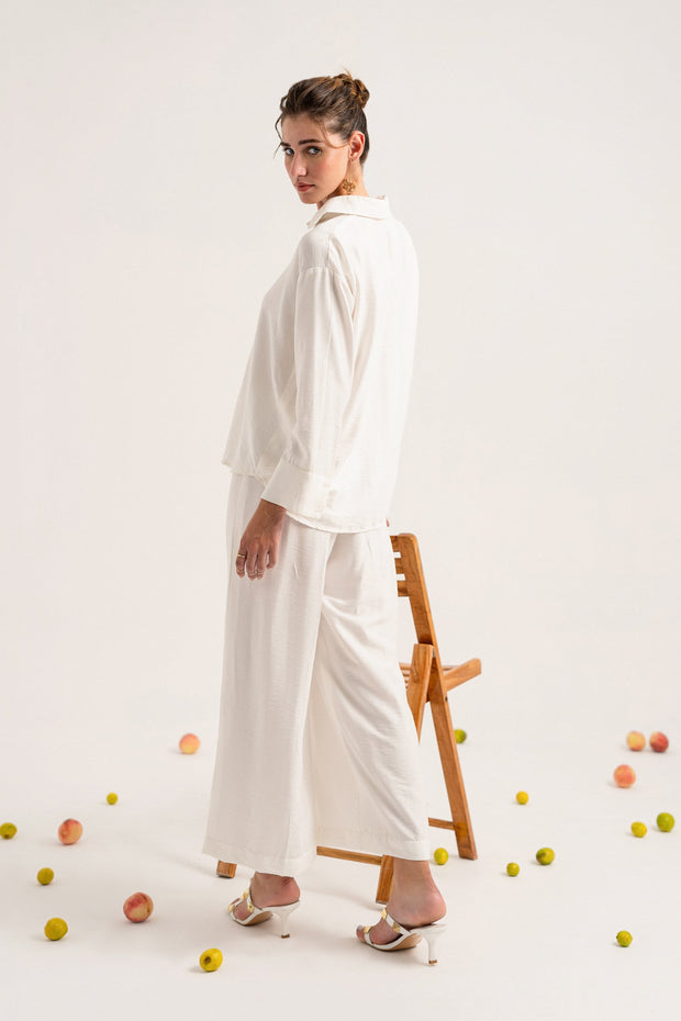 White Button-down Regular Fit Shirt