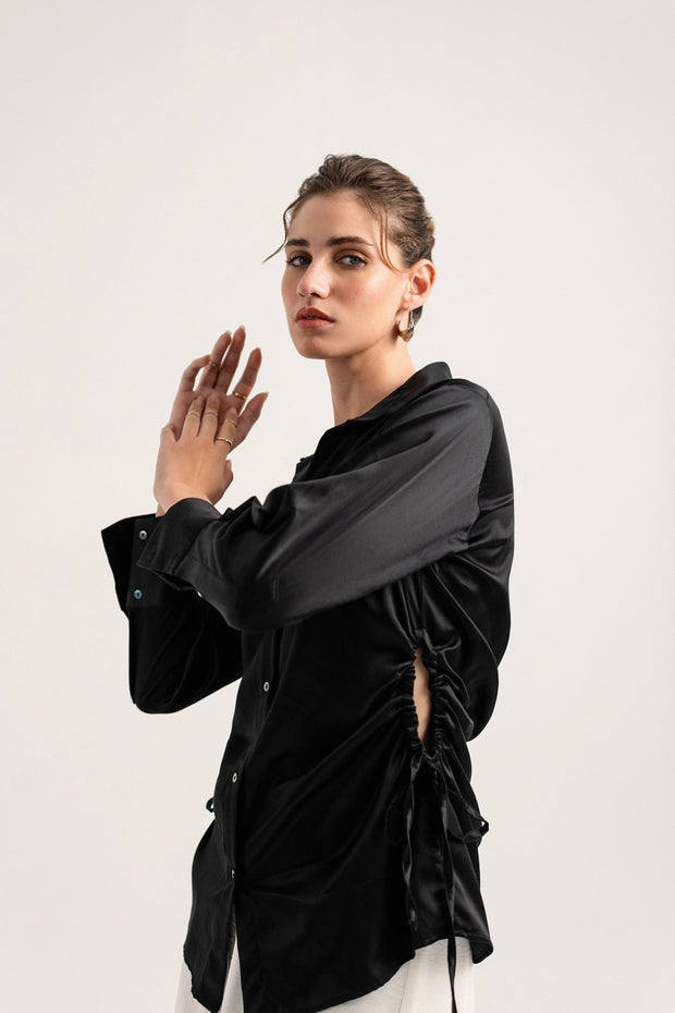 Black Button-down Regular Fit Shirt