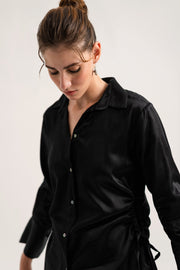 Black Button-down Regular Fit Shirt