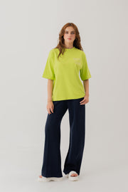 NEON GREEN RELAXED FIT STATEMENT T-SHIRT