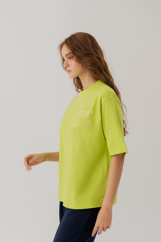 NEON GREEN RELAXED FIT STATEMENT T-SHIRT