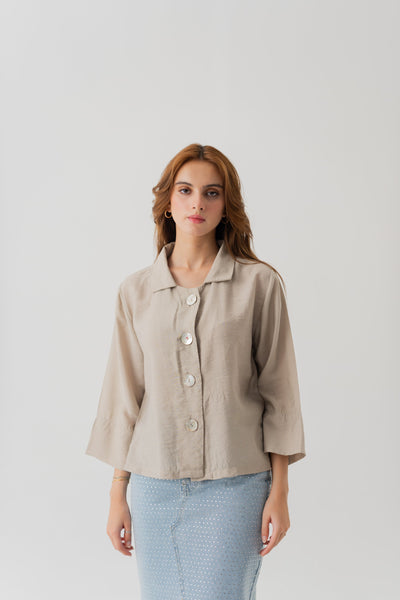 Sand Regular fit Button Down Shirt