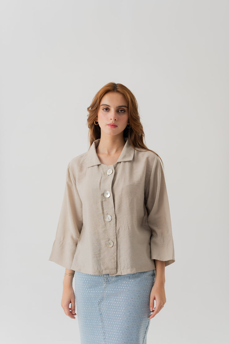 Sand Regular fit Button Down Shirt