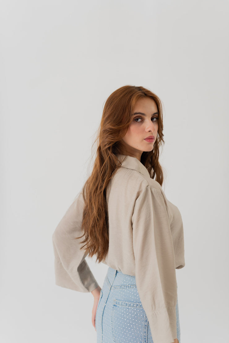 Sand Regular fit Button Down Shirt