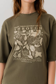 Olive Green Relaxed fit Graphic T-shirt
