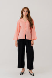 Peach Regular fit Top with Side Vents