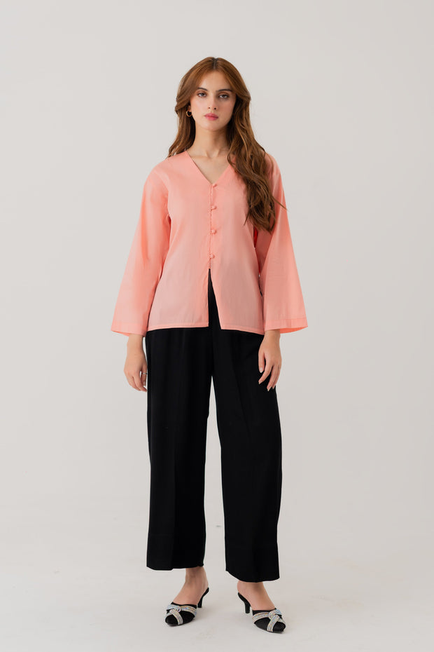 Peach Regular fit Top with Side Vents