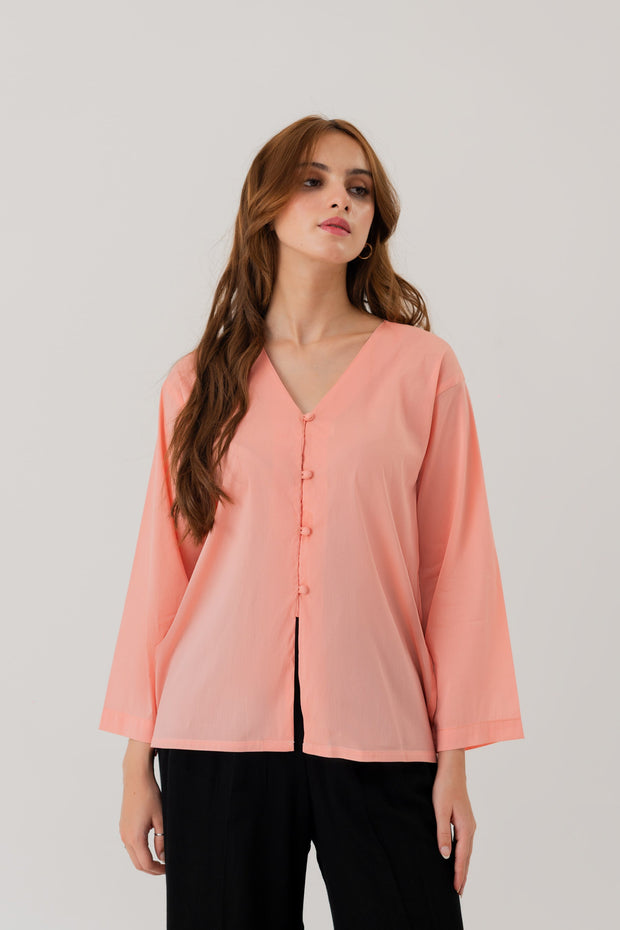 Peach Regular fit Top with Side Vents