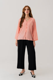 Peach Regular fit Top with Side Vents
