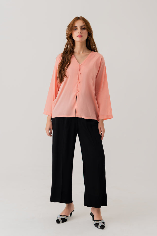 Peach Regular fit Top with Side Vents