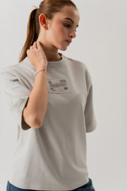 Light Grey Relaxed Fit Graphic T-shirt