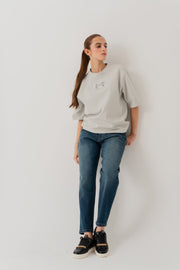 Light Grey Relaxed Fit Graphic T-shirt