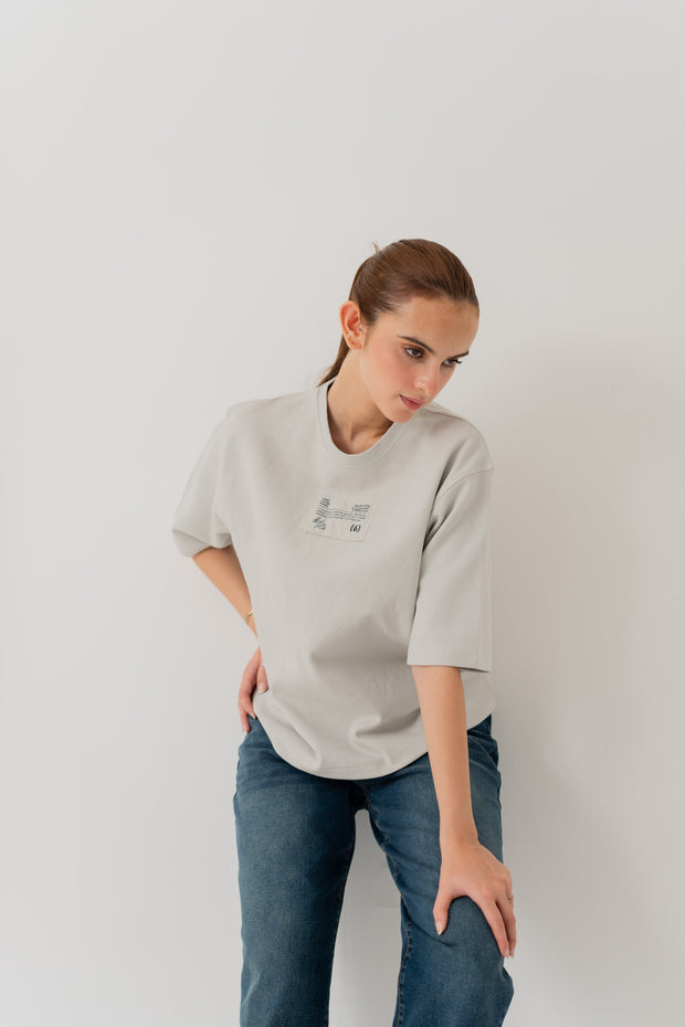 Light Grey Relaxed Fit Graphic T-shirt