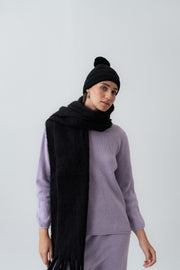 Black Knitted Scarf
