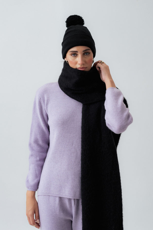 Black Knitted Scarf